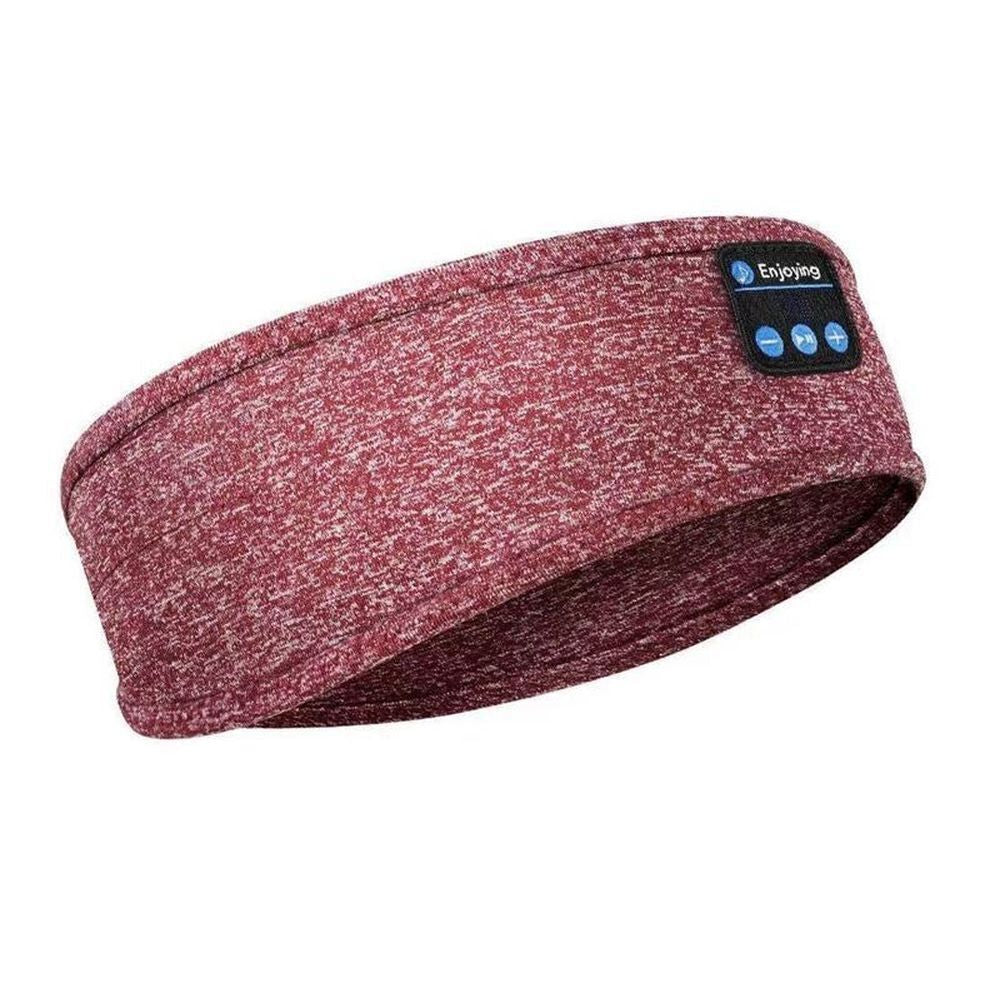 Bluetooth Wireless Headband Sleep Mask with Integrated Headphones for Music and Sports